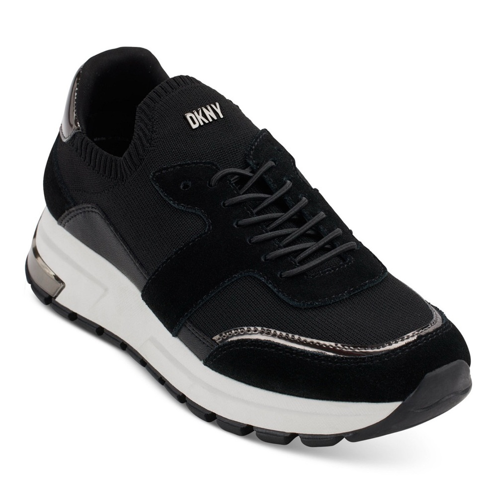 DKNY Black Lace-Up Sneakers